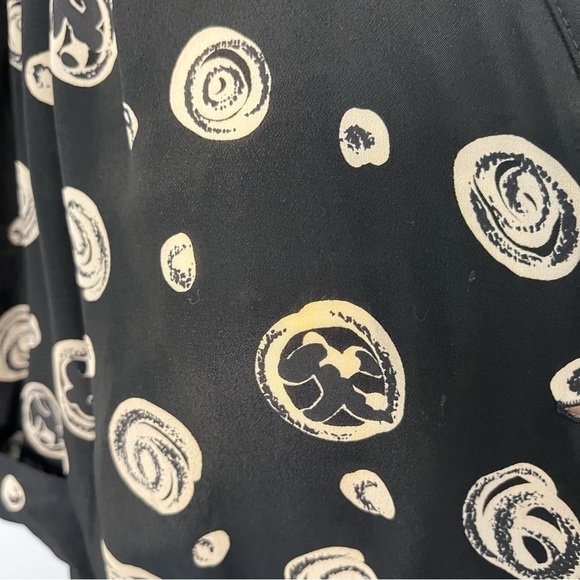 Louis Feraud US12 42 Vintage Cap Sleeve black circle dot 0128 - Picture 3 of 15